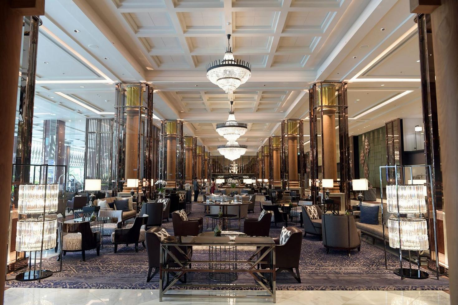 Luxurious resort lobby